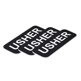 Usher Name Tag - Pack of 3 (Black)