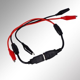USB Voltage Capacity Tester with Alligator Clips,Male female to USB Line Detector Crocodile wire Electrical Test Lead Suitable for Use in Multimeter