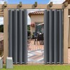 MINGPINHUIUS Outdoor Curtains Waterproof with Grommet (Top and Bottom) -