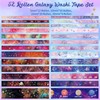 Biuunsf 52 Rolls Washi Tape Set, Gold Foil Galaxy Washi