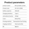2Inches Mini Pocket Printer Portable Thermal Printer Machine Wireless BT