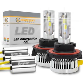 Headlight Experts H13 Dual Beam LED Kit for 2016 Jeep Patriot Plug and Play 6000K 22,000 Lumens w/Canbus Built-In Error Free (Pack of 2) Fog Light