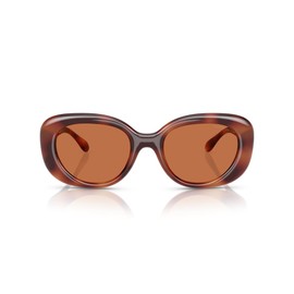 COACH Women's Hc8391u Pillow Tabby Universal Fit Oval Sunglasses, Caramel Tortoise/Brown Solid, 53 mm