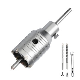 2 inch / 50mm Concrete Hole Saw with SDS Plus Shank Connecting Rod,Concrete Drill Bit, 6.3mm Tungsten Carbide Tip Cement Hole Saw for Cement Brick Wall (50mm (2 inch))
