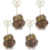 TUMBEELLUWA Owl Statue Table Number Holders for Centerpiece, Crystal Animal
