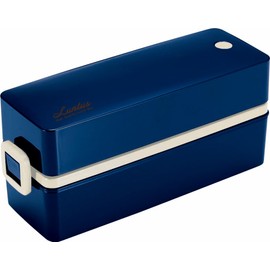 Asbel SS-T600 3632 2-Tier Lunch Box, 20.3 fl oz (600 ml), C Lantas, Blue