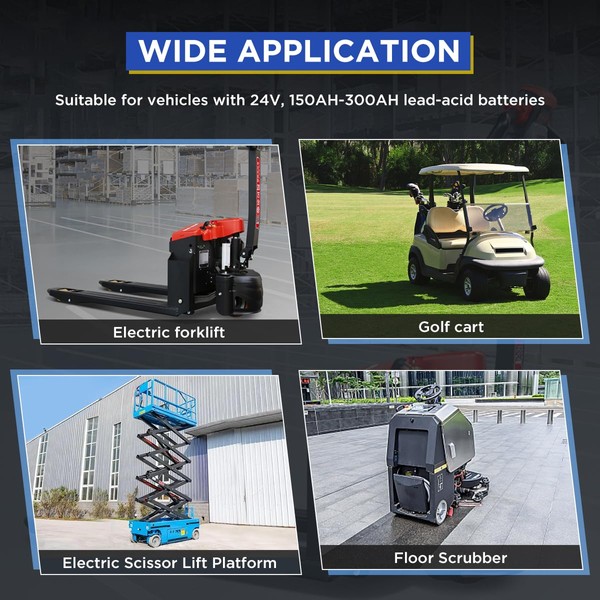 KAISAL Forklift Battery Charger 24V 30A Smart 24 Volt Charger