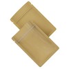100Pcs Brown Kraft Paper Clear Window Plastic Zipper Seal Lock