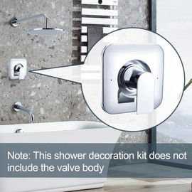 Chrome Valve Trim Kit, Replacement for T2471BL Genta LX Valve Trim Kit, Shower Trim Kit Shower Handle, Easy to Install Bathroom Shower Faucet Trim