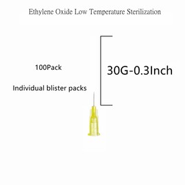 Disposable Luer Lock Needle 100Pack (30G-0.3IN)