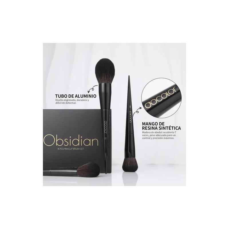 Juego De Brochas De Maquillaje Profesional Docolor, 15 Uds. Color