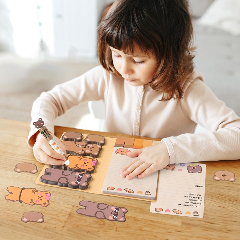 A1DIEE 500 Sheets Bear Sticky Notes Set Cartoon Animal Bundle