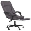 YAFF Massage Reclining Office Chair Gray Faux Leather-9781