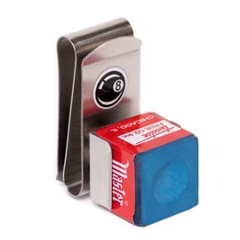 OKKO Metal Magnetic Billiard Pool Cue Chalk Holder + 1 pc of Master Chalk