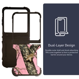 CasesOnDeck For [Moto RAZR (2024 ONLY)][DUAL TACTICAL][Hybr - Pink Hunters Camo