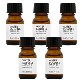 Water Soluble Aroma Oil 10ml Set of 5 (50ml) Essential Oil Blend (Genuine Lavender)