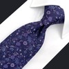S&W SHLAX&WING Purple Plum Necktie for Men Floral Elegant for