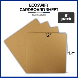 EcoSwift 5 12x12 "EcoSwift" Brand Chipboard Cardboard Craft Scrapbook Scrapbooking Sheets