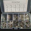 E-Clip SENRISE 200Pcs 10 Size 304 Stainless Steel E-Clip Retaining