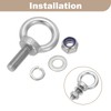 sourcing map Lifting Shoulder Eye Bolt M10 x 30 mm,