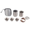 Titanium Double Walled Tea Cups with Removable Filter Cover Cap