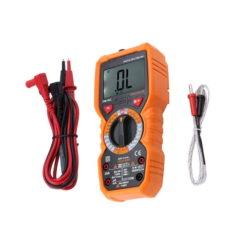 Digital Multimeter PEAKMETER PM18C 6000 Counts Intelligent Temperature Measuring Devices