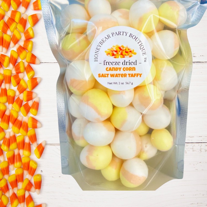 Freeze Dried CANDY CORN Salt Water Taffy - 2 oz
