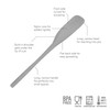 Tovolo Flex-Core All-Silicone Long-Handled Jar Scraper Spatula Angled Turner Head,