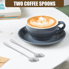 Grandma and Grandpa Gift, Set of 2 Coffee Spoons with Engraving for Best Grandma and Grandpa for Birthday, Grandma Gift, Grandpa Gift, Birthday Christmas Gifts for Grandma and Grandpa
