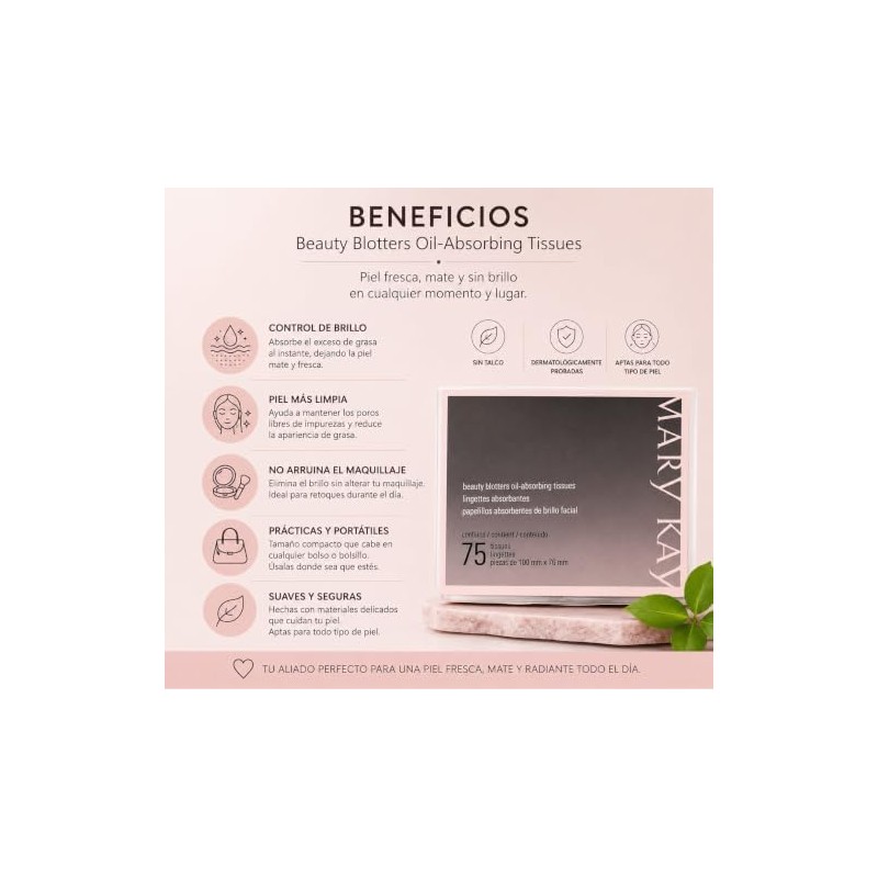 Mary Kay Papelillos Absorbentes Faciales para Control de Brillo y