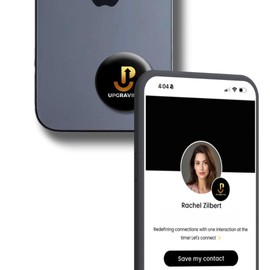 Upgraving Smart Digital Business Card for Networking - NFC Digital Business Sticker for The Back of The Phone - Digital Business Tag - Tap to Share - No App Required