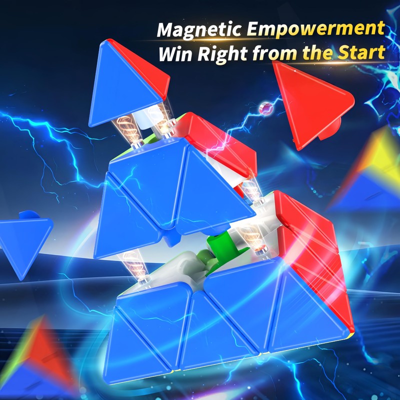 LiangCuber QY Toys Warrior M Pyramid 3x3 Magnetic, Stickerless Triangle