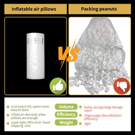 Ufriandz Air Pillows for Shipping, 600 Count Inflatable Air Bags for Packing Air Pockets for Packaging Moving Supplies Box Packing Filler Purse Shaper Alternative to Packing Peanuts, 4.72" * 7.87"