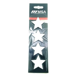 Set of 4 MSA White Stars (Fits All MSA Wheel Caps Except M16)