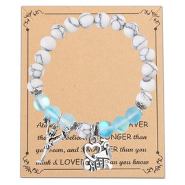 FUSTMW Cheer Charm Bracelet Cheerleading Gifts You Are Braver Than You Believe Bangle Bracelet Cheer Jewelry for Cheerleaders Cheer Coaches or Team, Stainless Steel, no gemstone