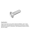 uxcell Square Head Bolt, 10pcs M6x20mm Fully Thread Carbon Steel
