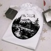 Azeeda 25cm 'Cabin in Mountain Landscape' Satin Drawstring Bag/Pouch (SB00109816)