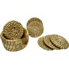 Rastogi Handicrafts Handmade 6 Piece Rattan Coasters - Base Plates