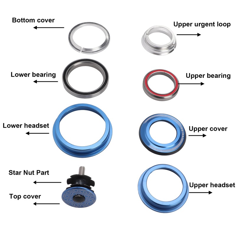 Viaron Bicycle Bearing Headset Aluminum Alloy Mountain Bike Sealed Bearing