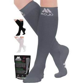 Men's Compression Socks 20-30 mmHg, Relieves Tired Legs and Reduces Swelling from Standing or Travel, Black, Large