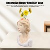 Modern Ceramic Face Vases Decorative Modern Style Shy Girl Flower