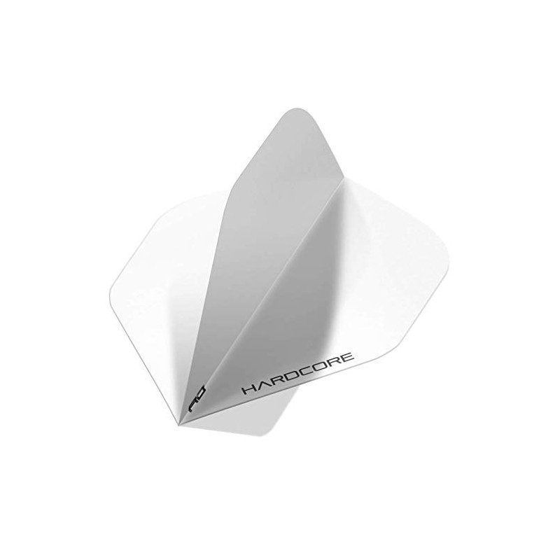 Hardcore White Extra Thick Standard Dart Flights - 5 Sets