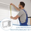 Hotop Blind Brackets 2 Inch Low Profile Box Mounting Bracket