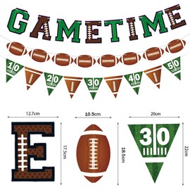 Game Time Banner Football Party Decoration 3 Pcs Football Theme Game Day Birthday Home Party Supplies