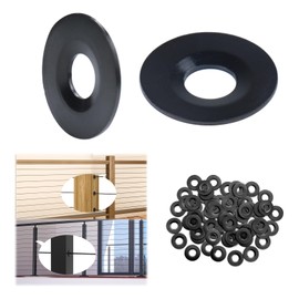 Muzata 100 Pack Black Cable Railing Adhesive Sleeves for 1/8" 5/32" 3/16" Wire Rope T316 Stainless Steel Adhesive Grommet Protector Sleeves Cable Railing Hardware Kit Wood Metal Posts CR91