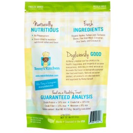 Remy's Kitchen Apple Cinnamon Superfood Snacks for Dogs Freeze Dried Treats, 3.5 oz