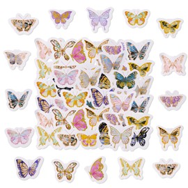 45PCS Butterfly Mini Boxes Stickers,Butterfly Theme Stickers for Scrapbooking, DIY Crafts, Laptops,Journal,Gifts for Kids Teens Girls Adults Multicolour