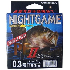 UNITIKA Line Night Game The Rockfish PE II 492.2 ft (150 m), No. 0.3, Yellow