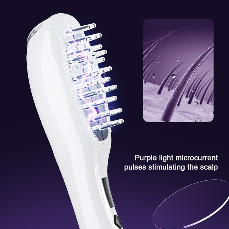 Electric Scalp Massage Brush Red Lighting Ultrasound Atomization Scalp Applicator
