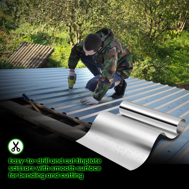 8" x 20' Aluminum Flashing Roll, 0.2mm Thick Roof Flashing,